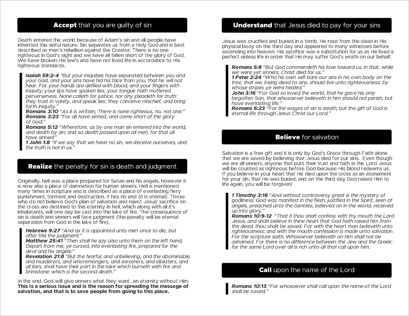 Gospel Brochure